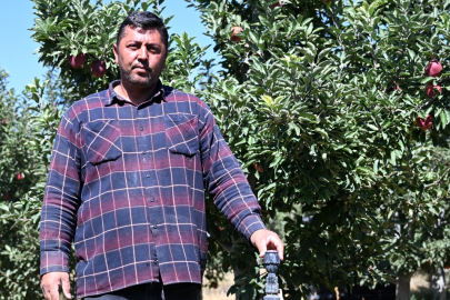 Kayseri’de "spring su uygulaması" ile zirai dondan korunan elmalar hasada hazır